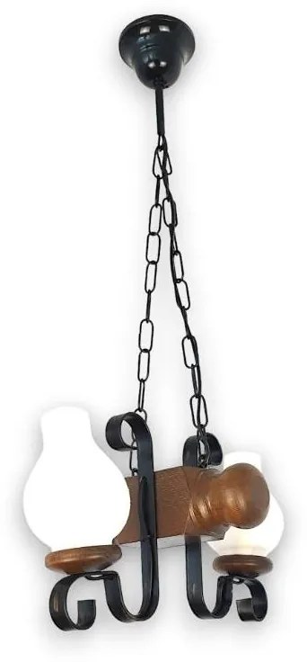 Brilagi - Żyrandol na łańcuchu RUSTIC 2xE14/40W/230V buk/orzech