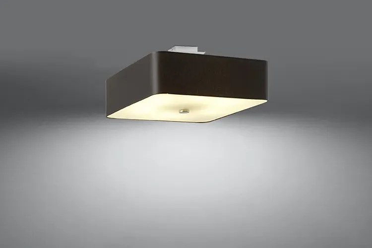 Czarny kwadratowy plafon LED - EX667-Misty