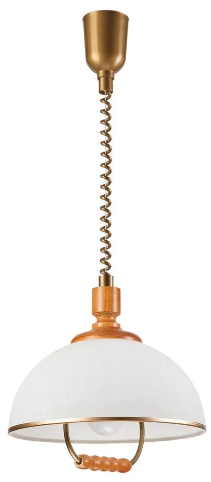 Lampa wisząca w kolorze miedzi ze szklanym kloszem ø 30 cm Ramona – LAMKUR
