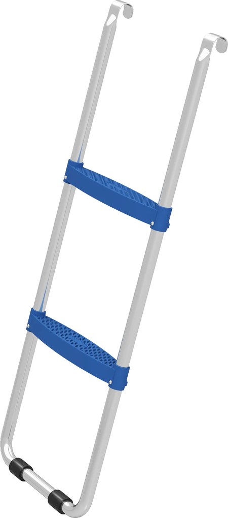 SPORTNOW Drabinka do trampoliny 32/63 cm, 2 stopnie, nośność do 150 kg, z ocynkowaną stalową ramą, niebieska | Aosom PL