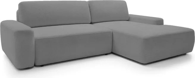 Narożnik BOULI Lewostronny z Elektryczną Regulacją wolnostojący tkanina Raven 10 Szary DOMO HOME