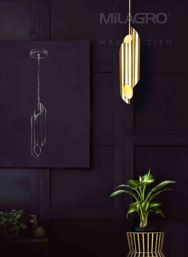 Lampa Wisząca LIBRA 6xE14 złota