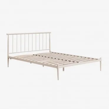 Łóżko Żelazne Amaia Kremowa Tapioca & 160 X 200 Cm - Sklum