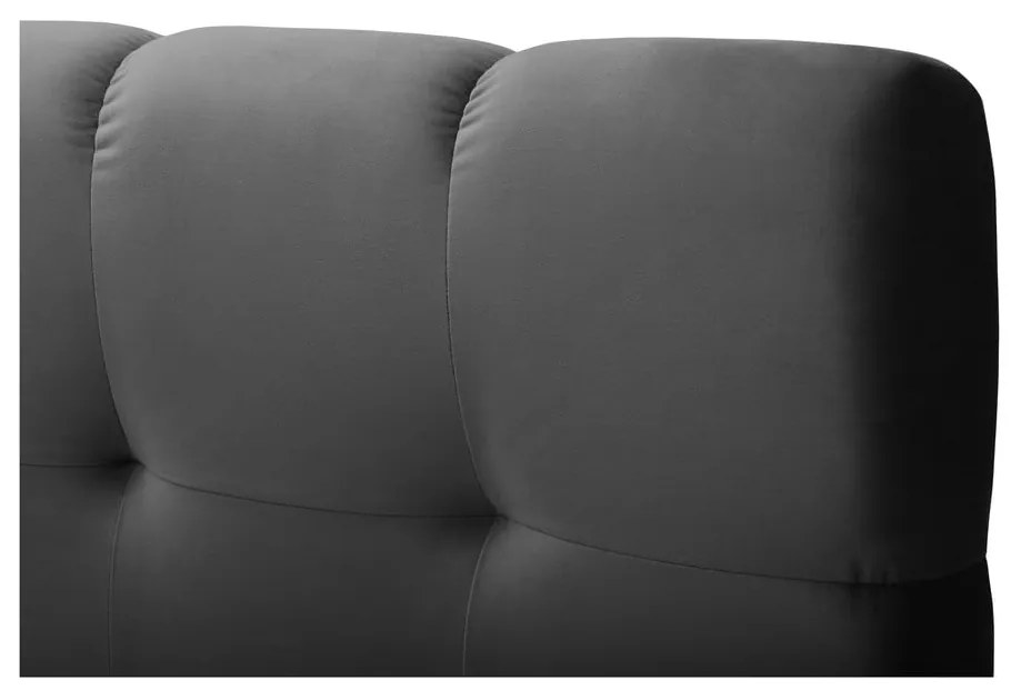Antracytowe łóżko boxspring ze schowkiem 180x200 cm Bali – Cosmopolitan Design