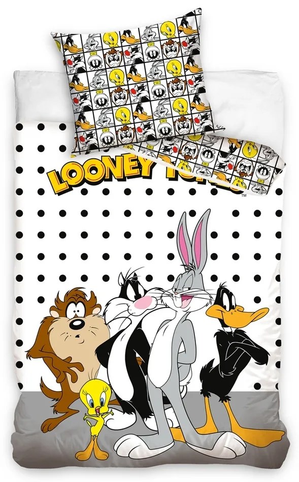 Dziecięca pościel bawełniana Looney Tunes Friends,140 x 200 cm, 70 x 90 cm