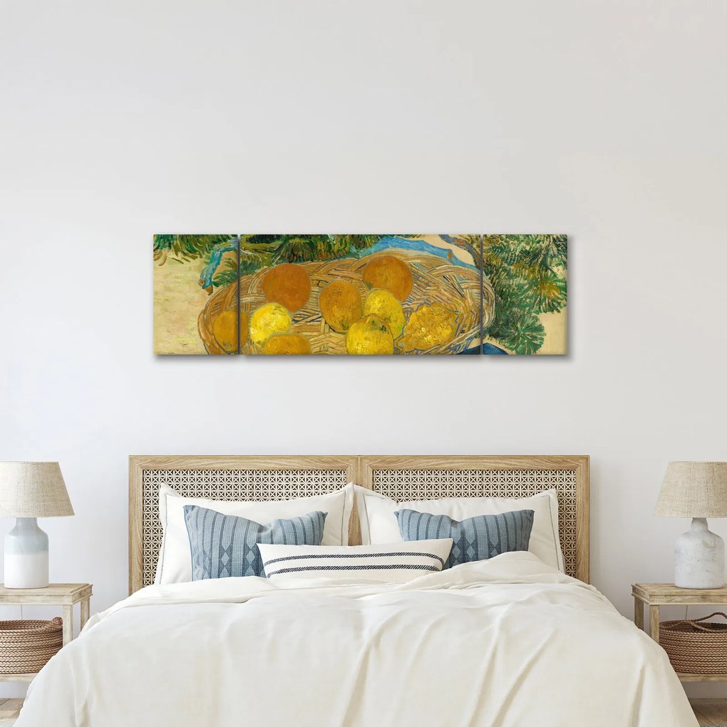 Obraz - Vincent van Gogh, Still Life of Oranges and Lemons with Blue Gloves, reprodukcje (170x50 cm)