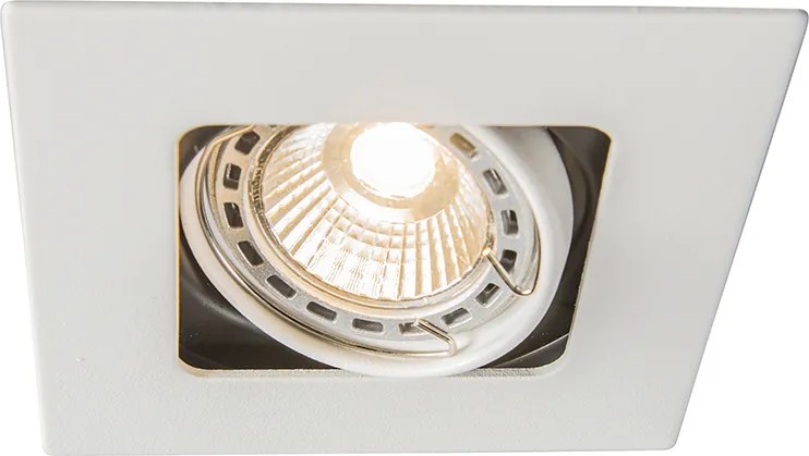 Kwadratowy reflektor wnękowy biały obrotowy i pochylny - Artemis