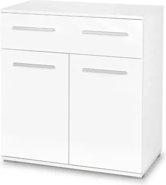 Komoda Mobi KM-1 dąb sonoma /biały – nowoczesny design i funkcjonalność do Twojego wnętrza
