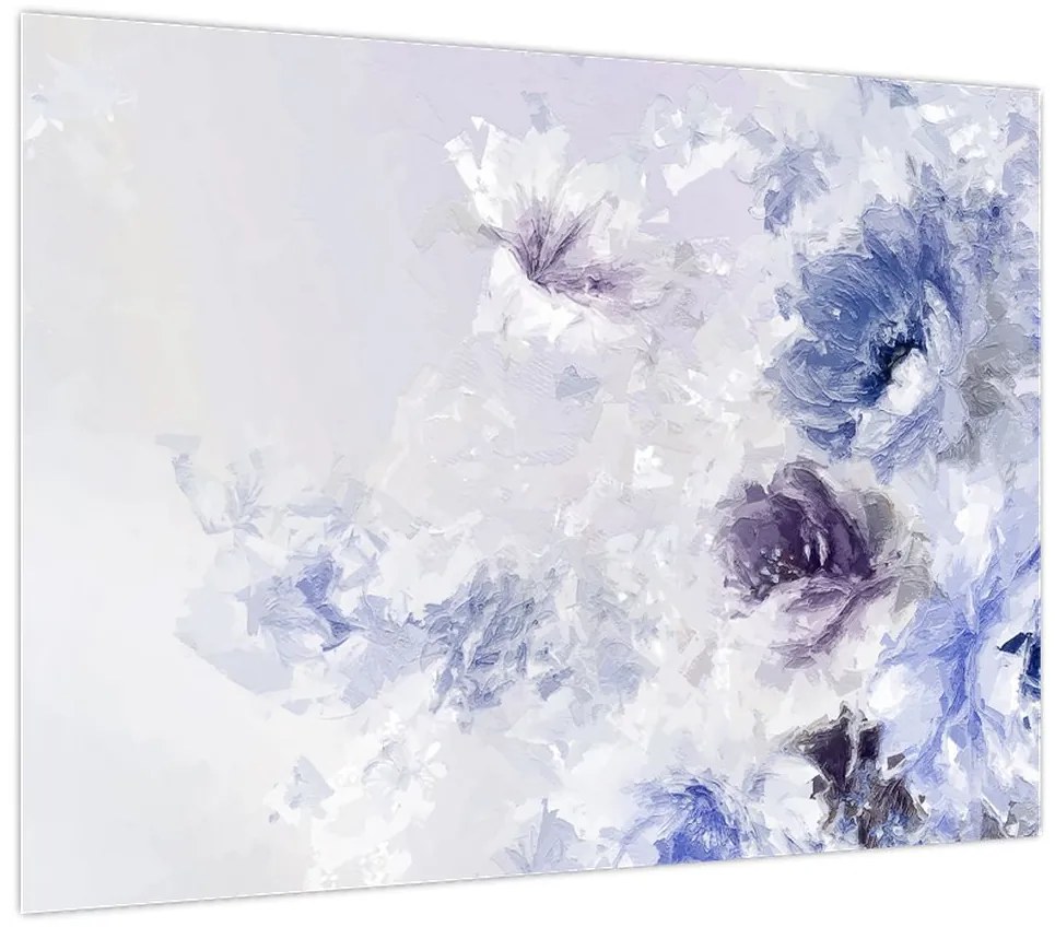 Obraz - Kwiaty, teksturowane malarstwo (70x50 cm)