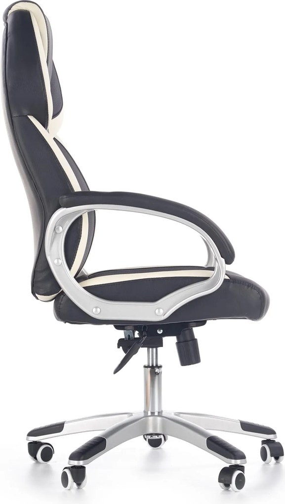 Fotel biurowy tapicerowany ekoskórą Barton