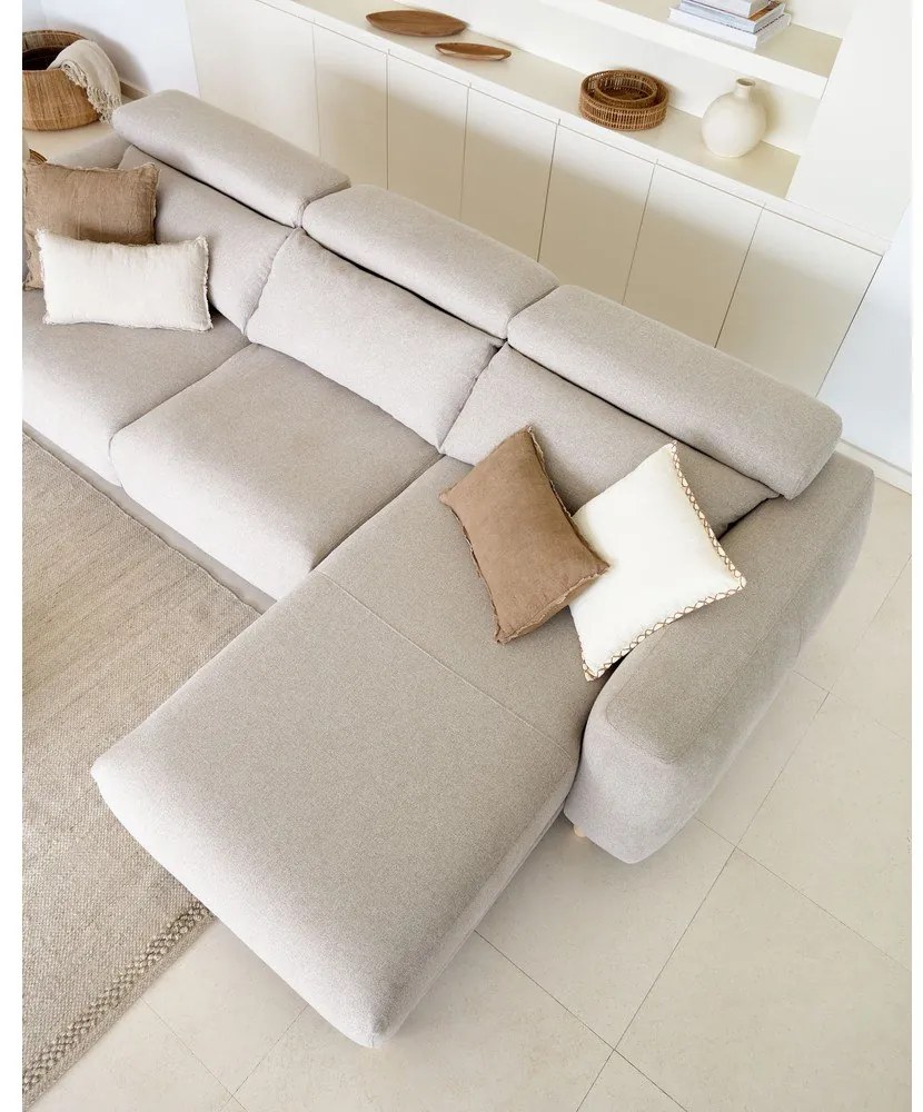 Beżowy narożnik (prawostronny) Singa − Kave Home