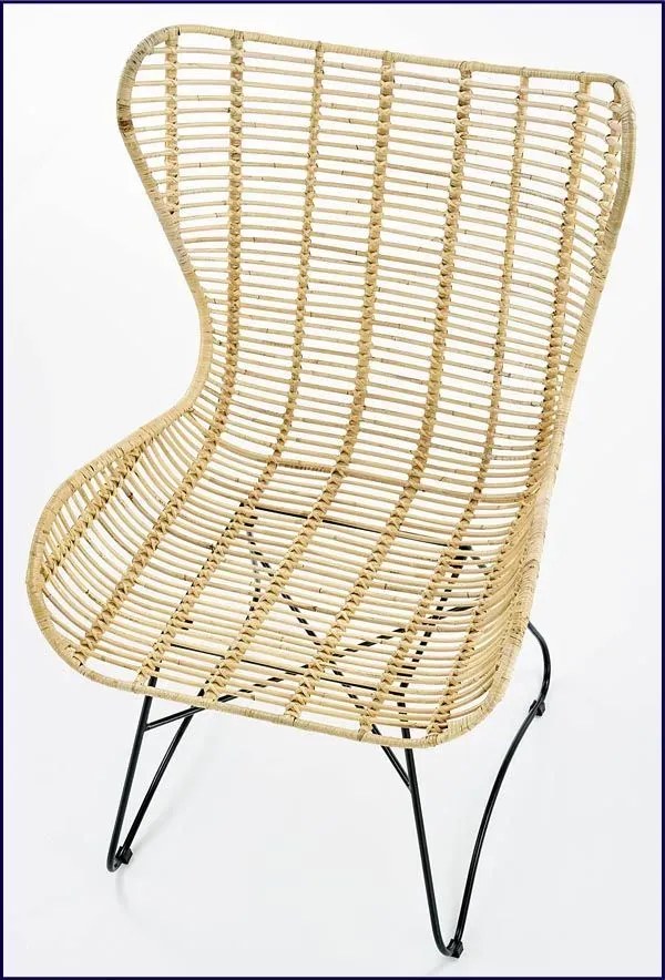 Rattanowy fotel ażurowy uszak H1-L38