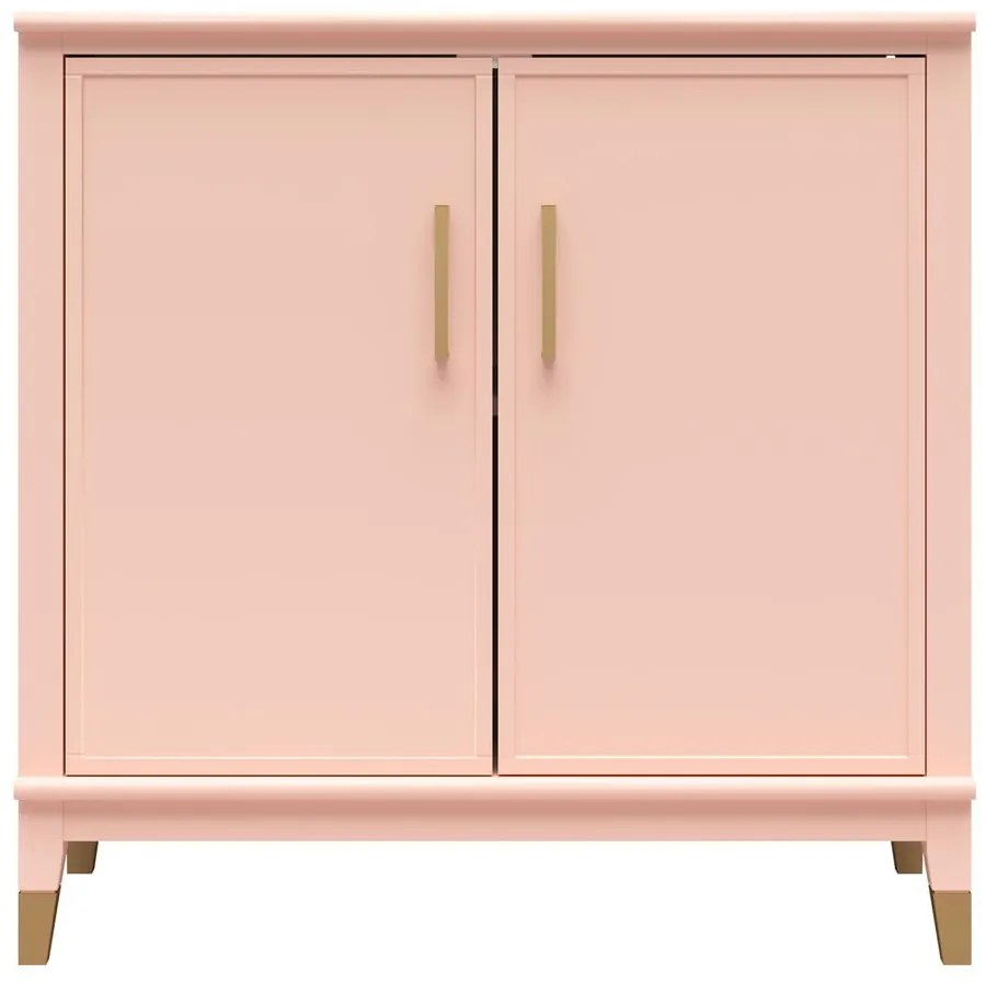 Różowa szafka 86x85x41 cm Westerleigh – CosmoLiving by Cosmopolitan