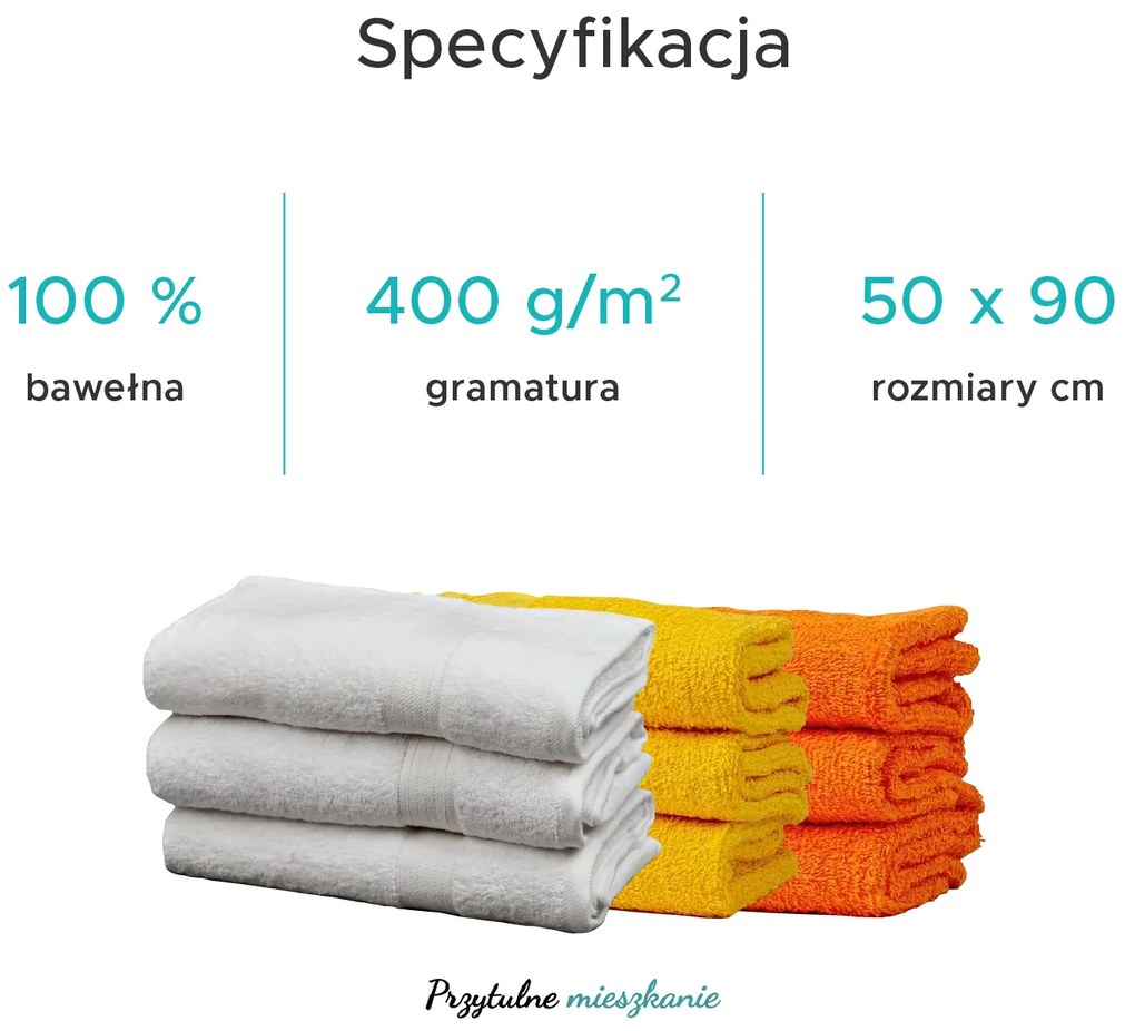 Ręcznik SOFT 50x90 cm pomarańczowy, 100% bawełna