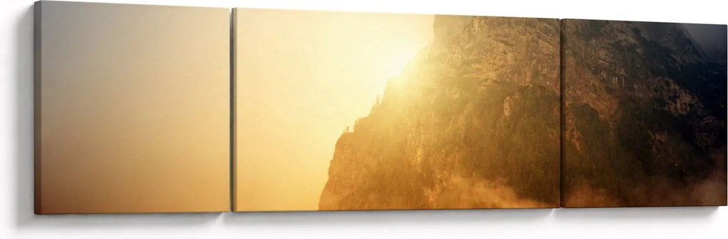 Obraz góry we mgle (170x50 cm)