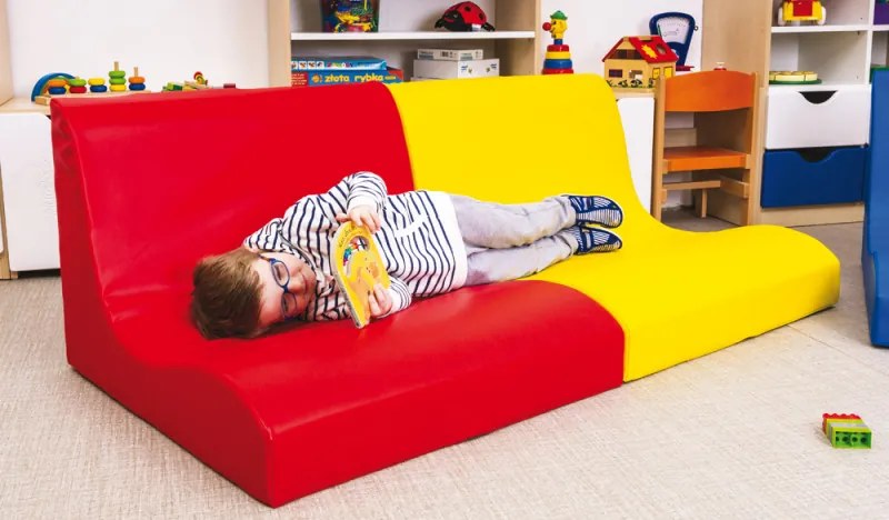 Fotel wypoczynkowy przedszkolny, podwójny Kiddo Soft Relax