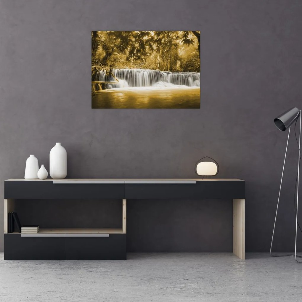 Obraz - Wodospad, vintage (70x50 cm)