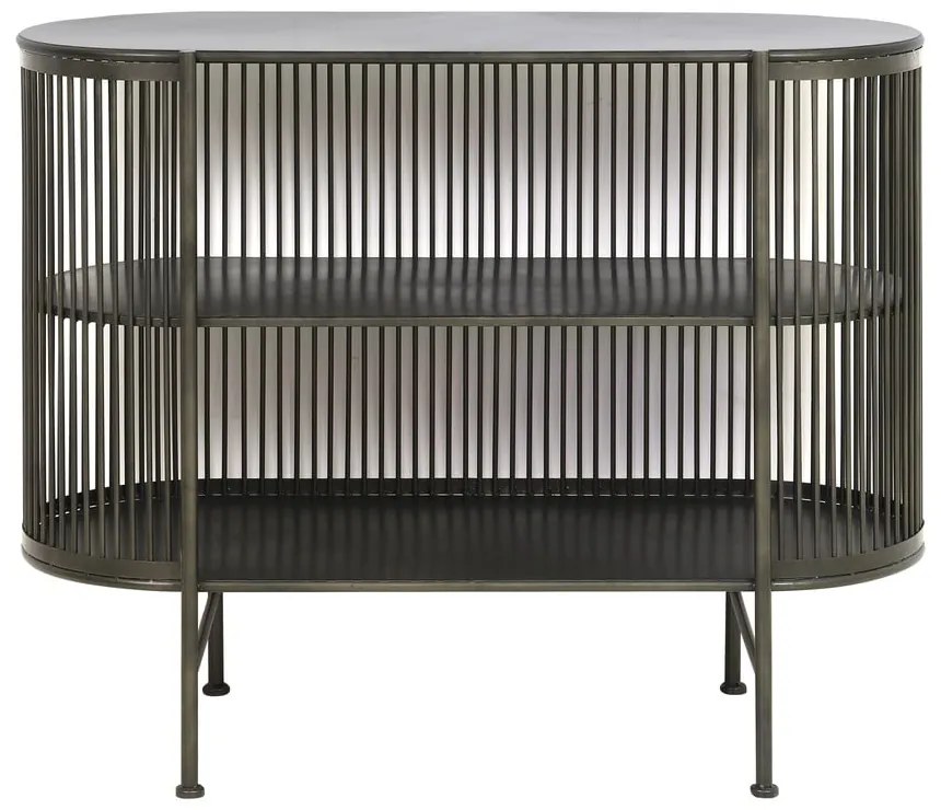 Czarna metalowa komoda 100x80 cm Yinthe – Light &amp; Living