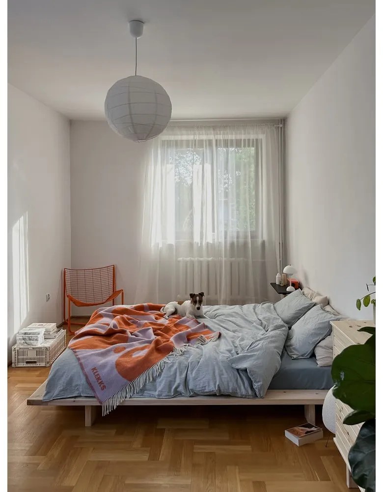Łóżko dwuosobowe z drewna sosnowego ze stelażem 140x200 cm Japan – Karup Design