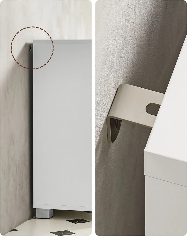 Szafka pod umywalkę IVY, 30x70x64 cm, biała Vasagle