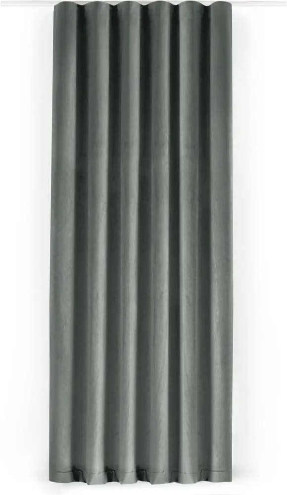 Szara aksamitna zasłona częściowo zaciemniająca (dimout) 265x250 cm Velto – Filumi