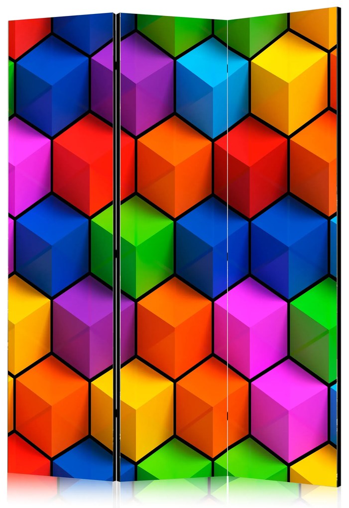 Parawan jednostronny 3D 135x172 cm 3-częściowy wielokolorowy ARTGEIST B
