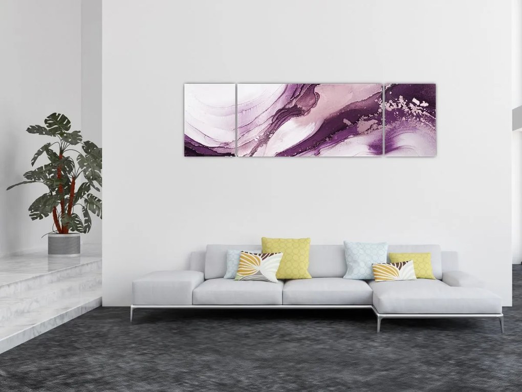 Obraz - Fioletowy płyn artystyczny (170x50 cm)