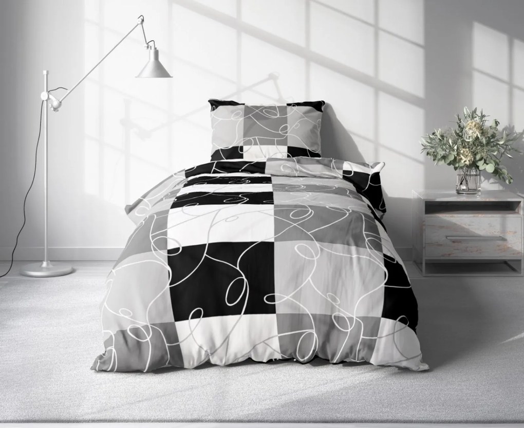 PrzytulneMieszkanie.pl PrzytulneMieszkanie.pl Krepowa pościel KASPARO BLEND szara hotelowa kieszeń Rozmiar pościeli: 70 x 90 cm | 140 x 200 cm