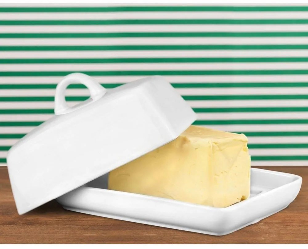 Maselnica pojemnik na masło ceramiczna (Biała)