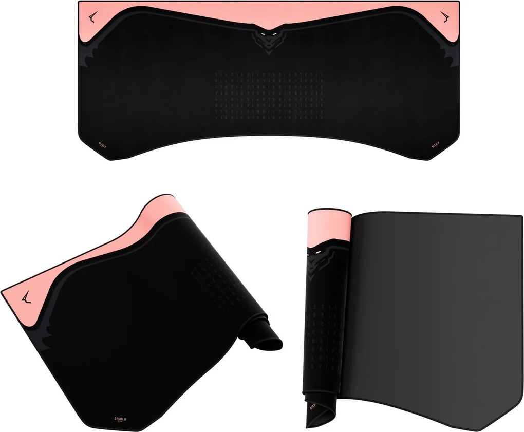 Podkładka ochronna na biurko Diablo X-Forge 120 cm, Black Akira Pink