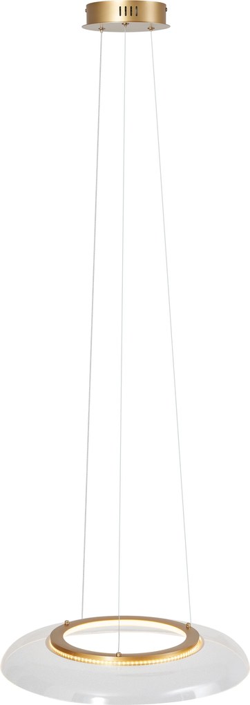 Designerska lampa wisząca złota i transparentna z 3-stopniową regulacją ściemniania - Scacrylic