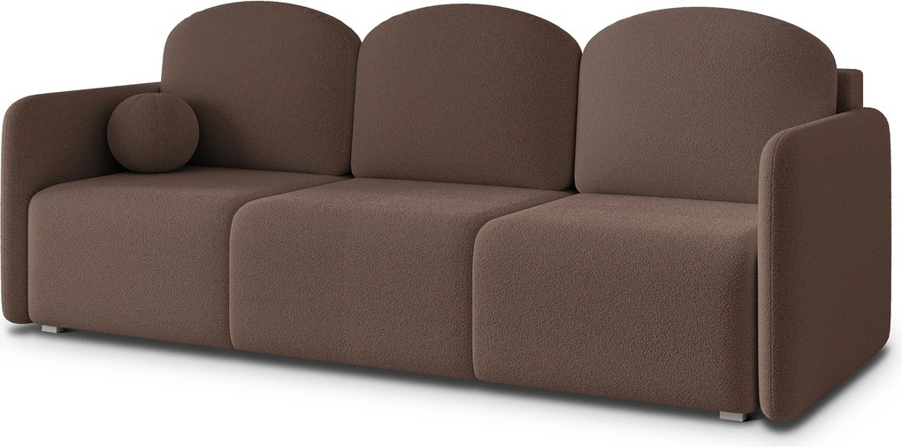 Masseno Sofa SUVI III z funkcją spania i pojemnikiem na pościel, Rozkładana sofa - Brązowy, QUELLE 25