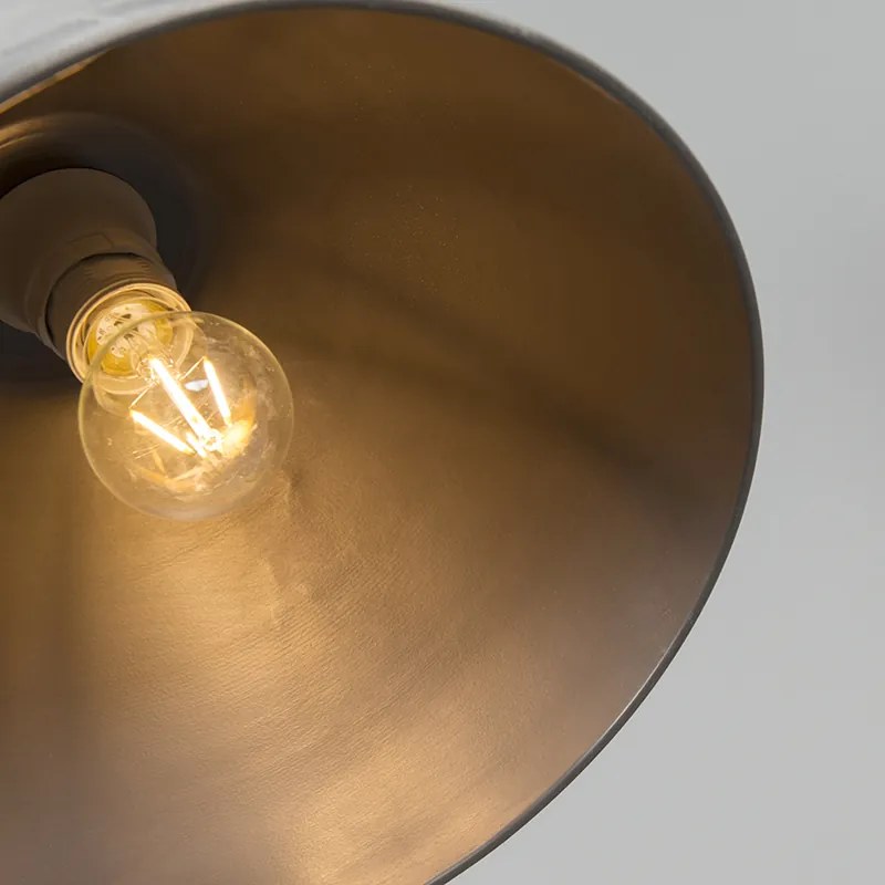 Zestaw 3 rustykalnych lamp wiszących szarych - Dory