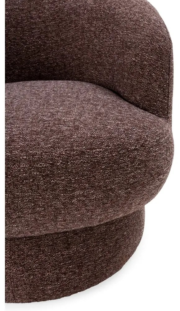 Fioletowy/brązowy obrotowy fotel Dali – MOME