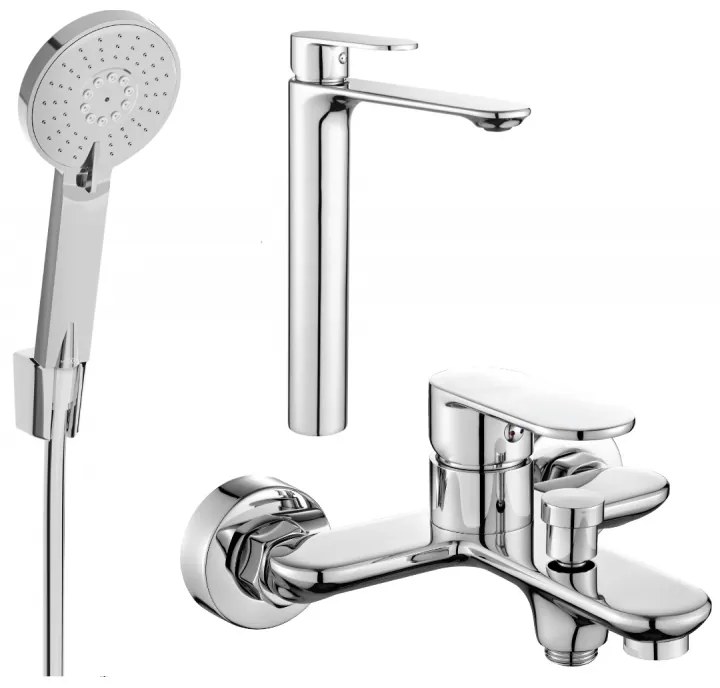 Mexen Milo R40 zestaw wannowy, chrom - 71313R40-00
