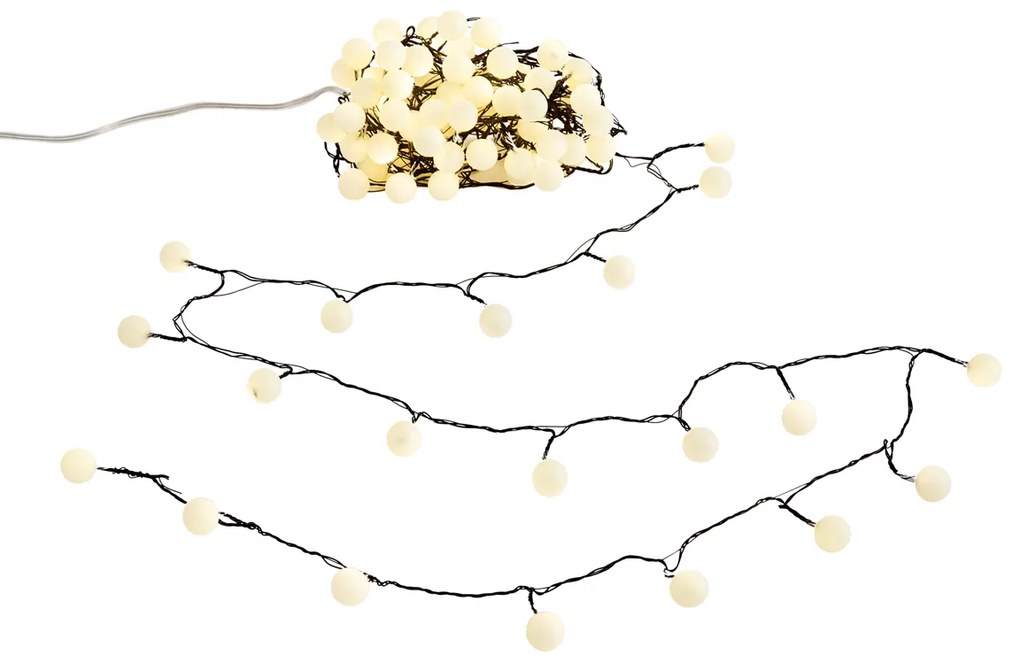 Świąteczne lampki sznurkowe zielone ze 100 diodami LED białe 5m IP44 - Dasher