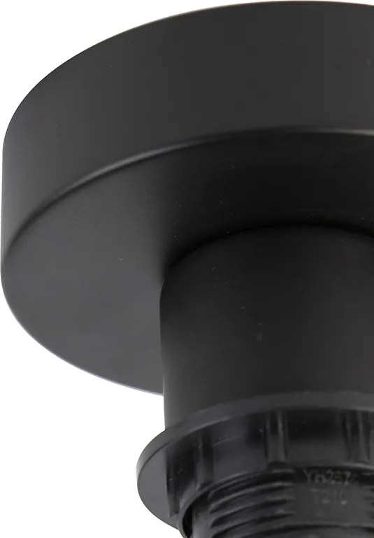 Nowoczesna lampa sufitowa czarna ze złotem 47 cm podwójny klosz - Combi