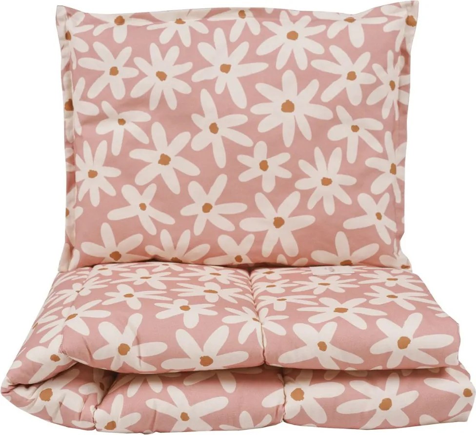 Bawełniana, kwiecista pościel dziecięca z wypełnieniem Blush Daisies