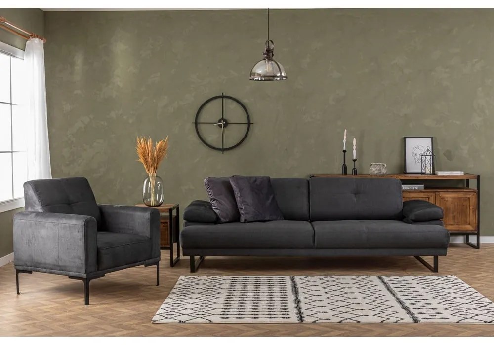 Antracytowa sofa 239 cm Mustang – Balcab Home