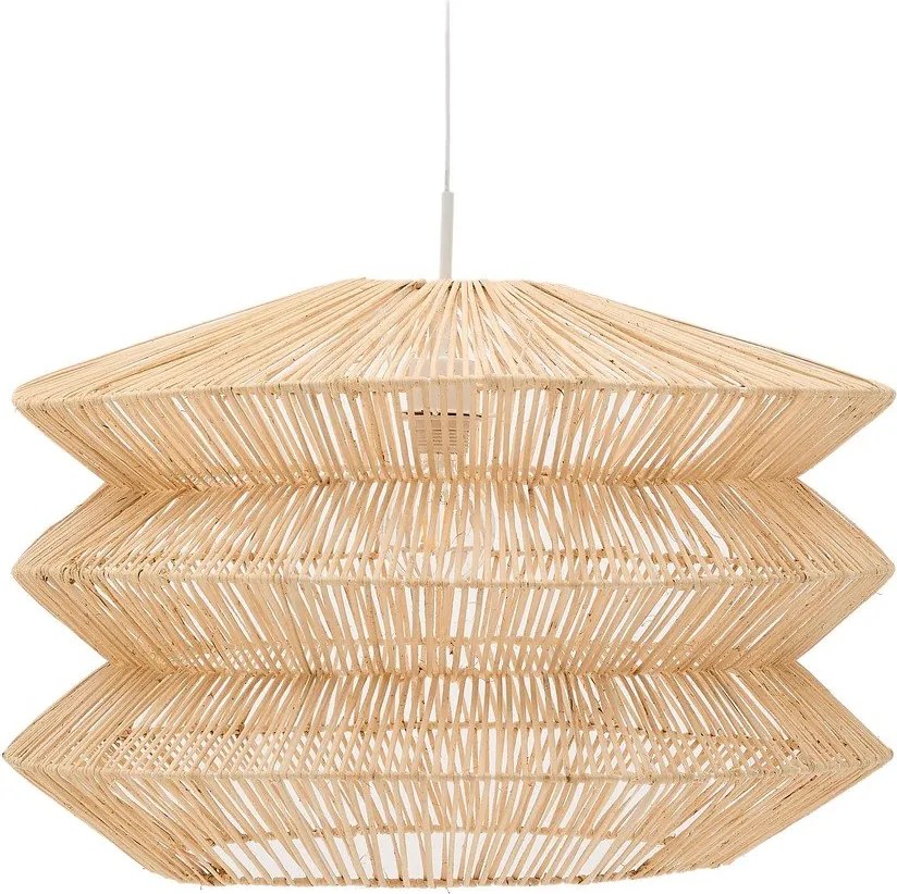 Lampa wisząca w naturalnym kolorze z rattanowym kloszem Dakit – Kave Home