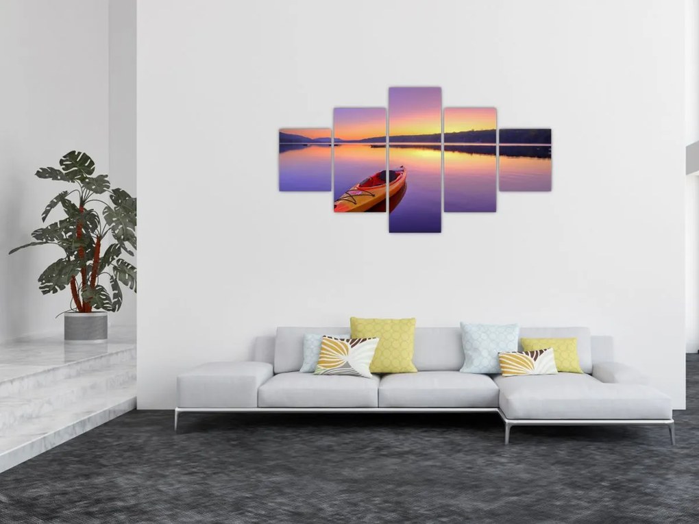 Obraz - Kajak na jeziorze (125x70 cm)