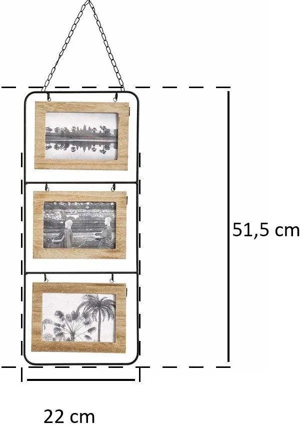 Ramka na 6 zdjęć, wisząca, dwustronna