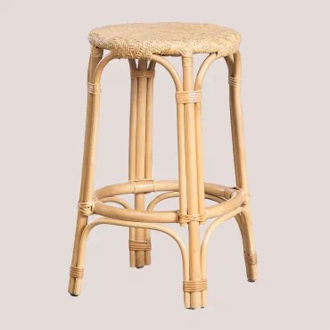 Jachel Rattanowy Wysoki Stołek 65 Cm Miel - Sklum