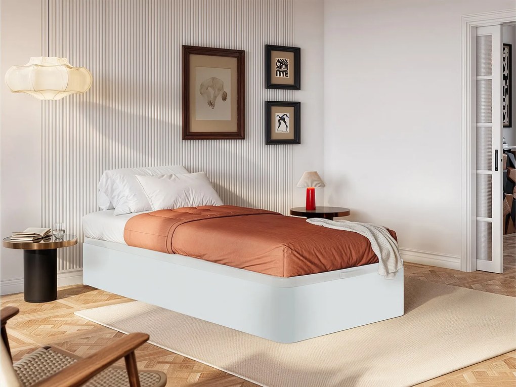 Stelaż ze skrzynią 90 x 200 cm - Biały mat - HESTIA marki YSMÉE