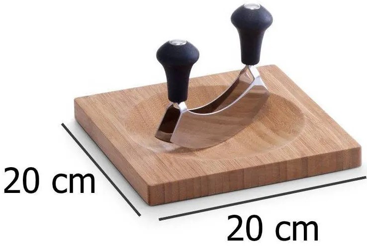 Bambusowa deska do krojenia ziół + szatkownica