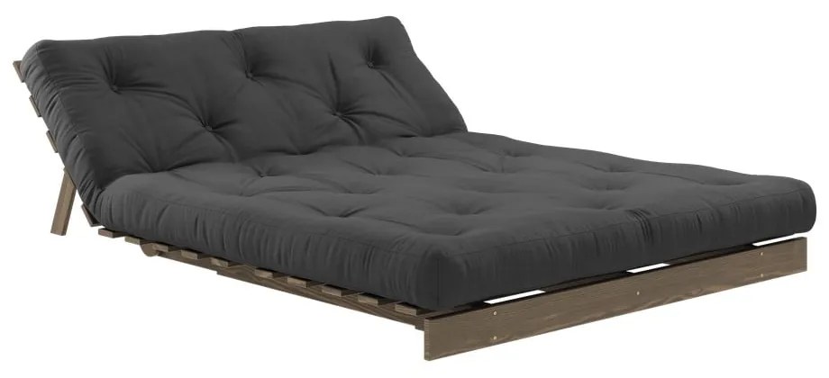 Czarna rozkładana sofa 140 cm Roots – Karup Design