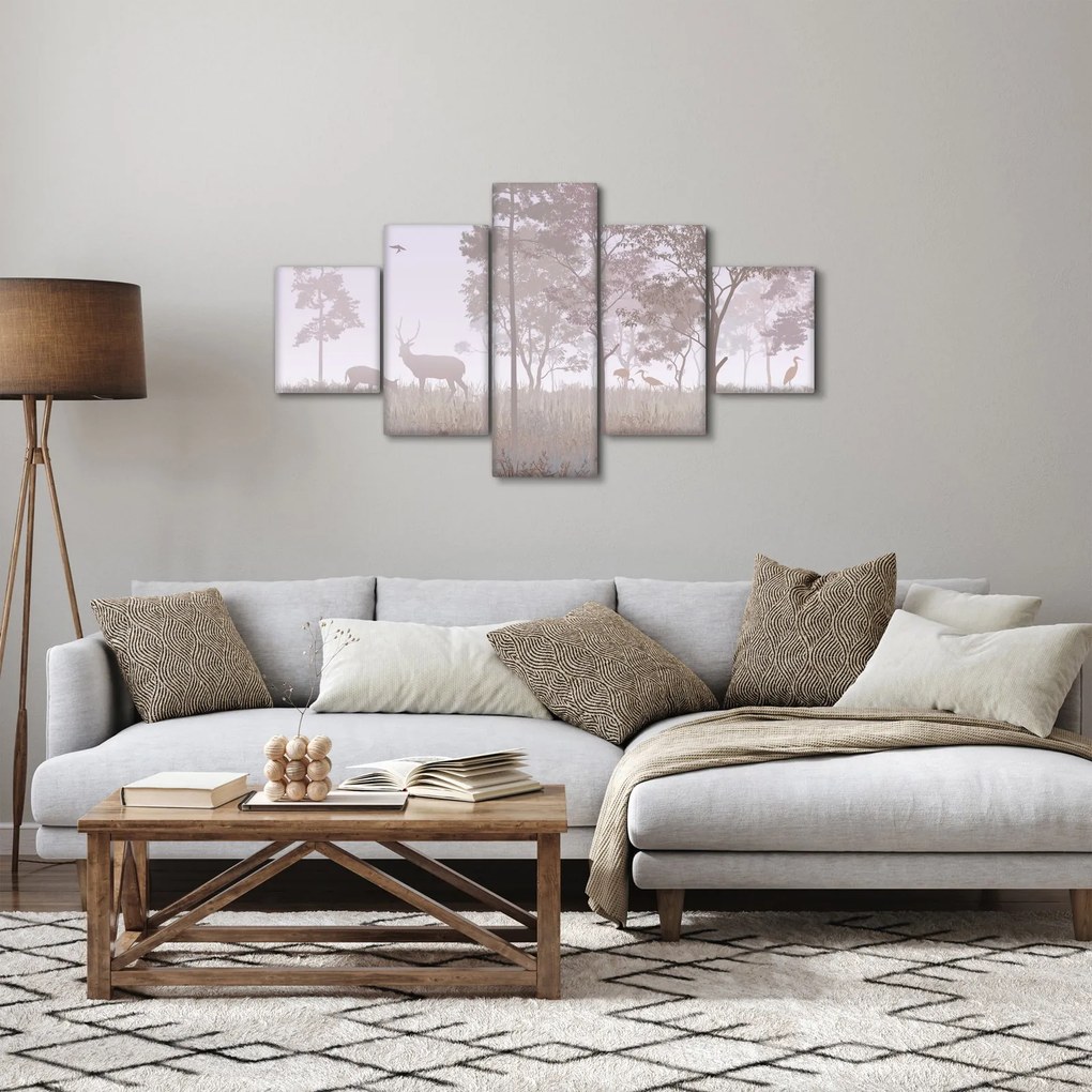Obraz - Lasek, jednokolorowy (125x70 cm)