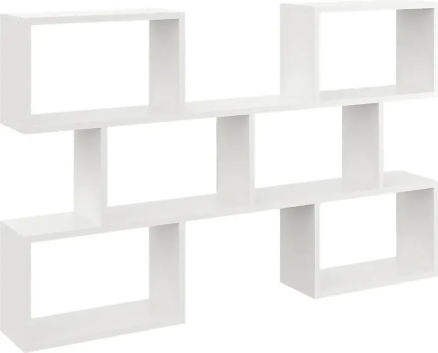 Biała minimalistyczna półka na książki N7-K19