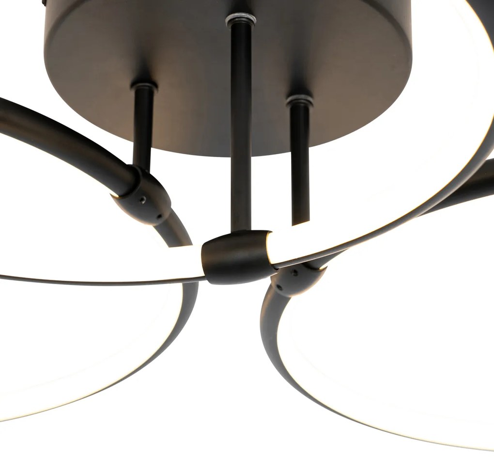 Plafon / Lampy sufitowe czarny w komplecie z LED 3-stopniowy ściemniacz 3-światła - Joaniqa Nowoczesny Oswietlenie wewnetrzne