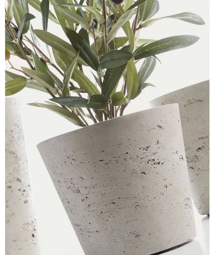 Betonowe doniczki zestaw 3 szt. ø 23,5 cm Low – Kave Home